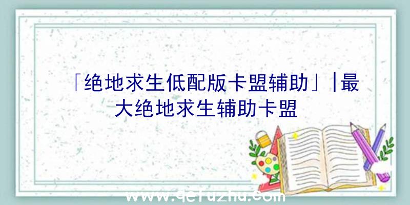 「绝地求生低配版卡盟辅助」|最大绝地求生辅助卡盟